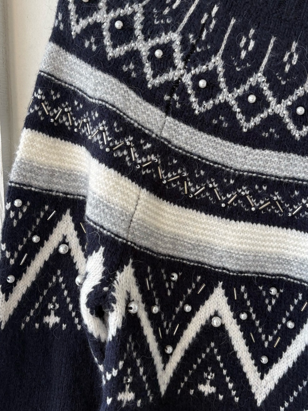 Talbots Embroidered Yoke Boatneck Pullover - Fair Isle Medium NWT - Picture 7 of 8
